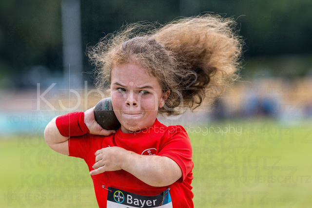 Para Heimspiel 7.0; Leverkusen, 18.07.2026 | LEVERKUSEN, GERMANY - JULY 18, 2026 : Emilia Rausch (GER/TSV Bayer 04 Leverkusen) competing in the shot put during the Para Heimspiel 7.0 at Fritz Jacobi Sports Complex on July 18, 2026 in Leverkusen, Germany.