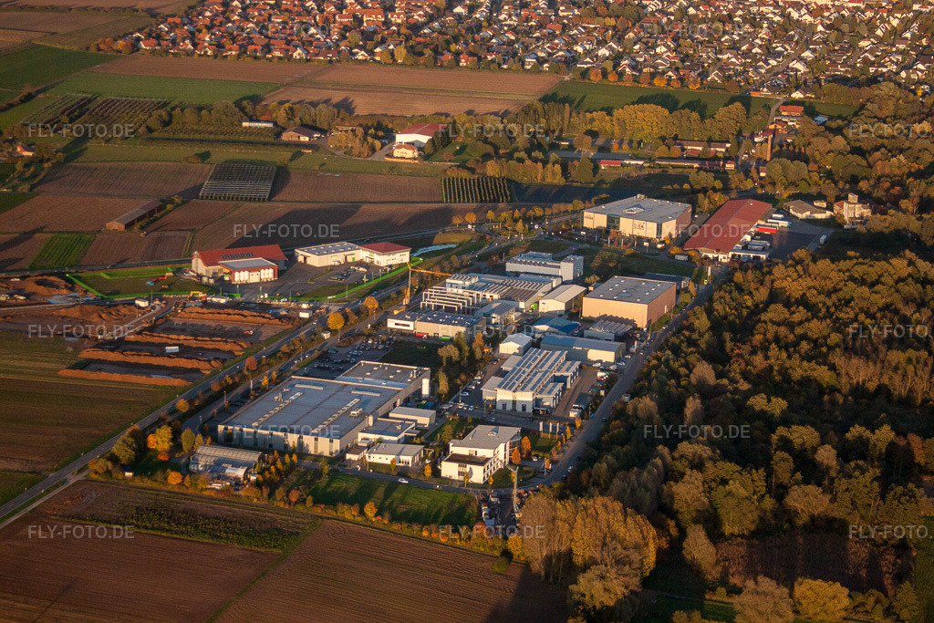 Luftbild: Herxheim von Westen in Herxheim bei Landau im Bundesland Rheinland-Pfalz in Deutschland. Foto: IMG_60696.jpg vom 24.10.2013 durch Werner Riehm/FLY-FOTO.de