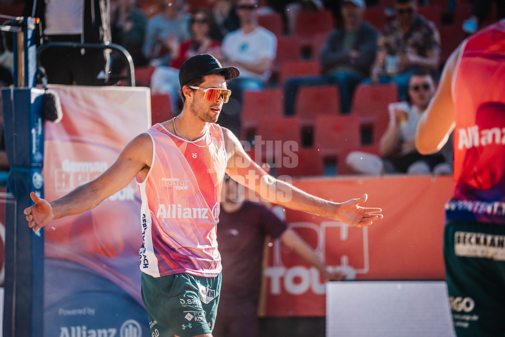 Beachvolleyball | Männer | Allianz German Beach Tour 2025 | Tourstop Düsseldorf | 09.05.2025 | Niklas Held jubelt