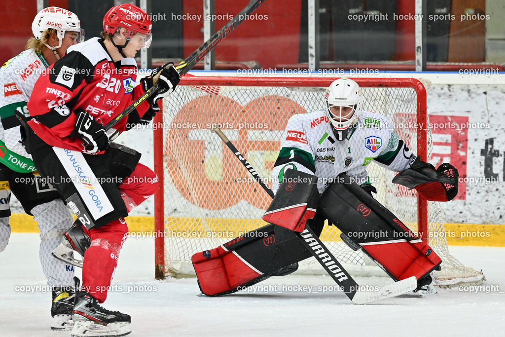 HDD Jesenice vs. EC Bregenzerwald 30.9.2022 | #20 Polcs Rudolfs, #1 Felder David