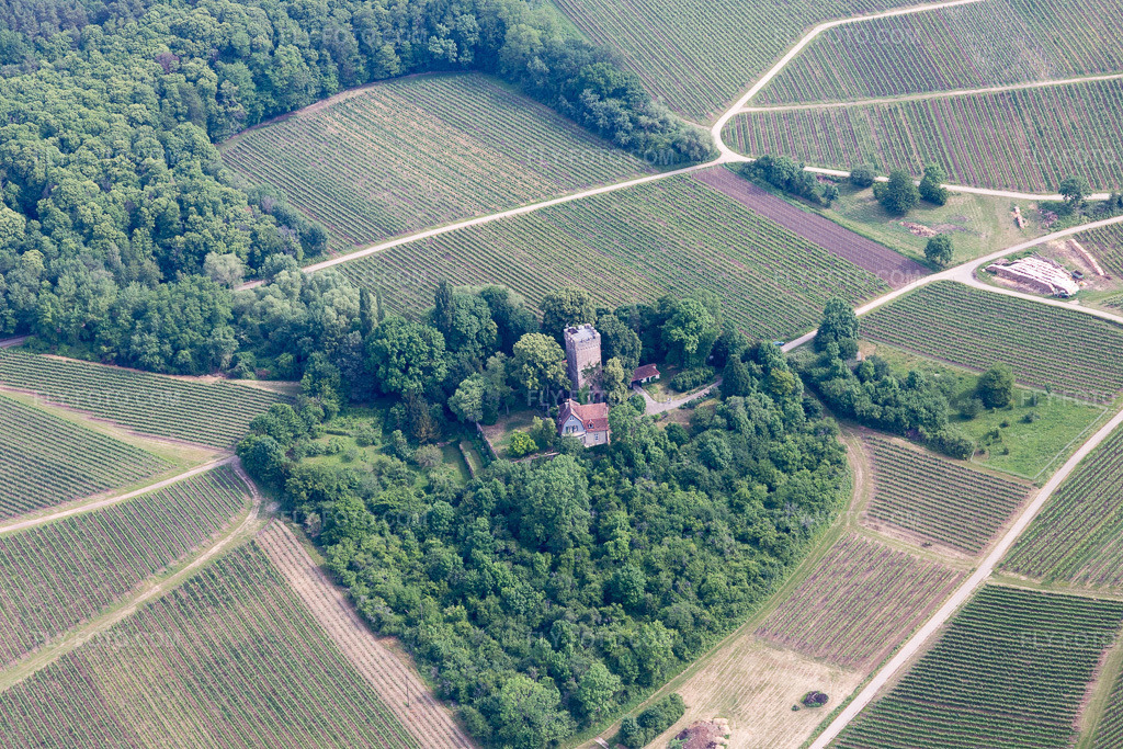 Aerial view: Chateau Saint Paul on the Sonnenberg in Wissembourg in the state Bas-Rhin, France. – Photo: IMG_100689.jpg taken on 06/05/2017 by Werner Riehm/FLY-FOTO.com – Resolution of the original: 5472 x 3648 px