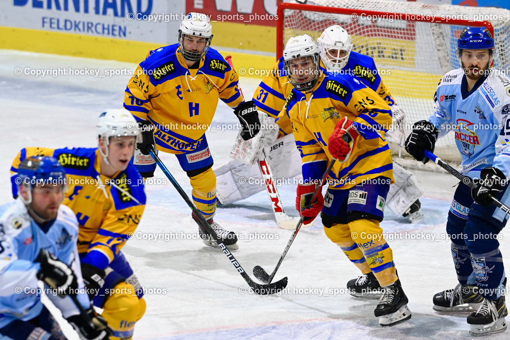ESC Steindorf vs. EHC Althofen 22.2.2023 | #19 Friedrich Lukas, #86 Zeloth Martin, #10 Zeloth Florian, 