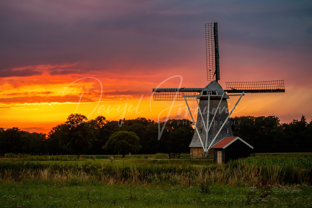 Eschmolen | Abendrot bei der Eschmolen in Delden