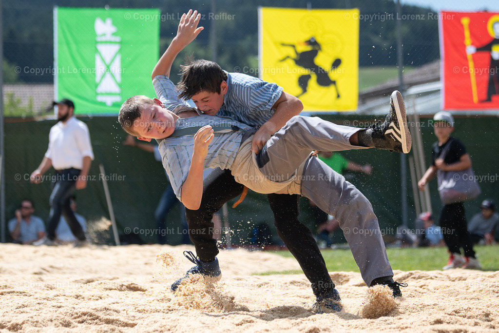 Schwingen -  Appenzeller Kantonal Nachwuchsschwingfest 2023 | Oberegg, 8.7.23, Schwingen - Appenzeller Kantonal Nachwuchsschwingfest.
