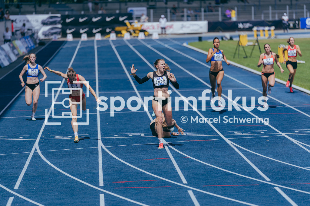 DM U23 U18 Bochum 2026 | Anna Pantchev (LAZ Ludwigsburg), Startnummer 1638, Finale im 400-Meter-Lauf. Deutsche Meisterschaften der U18 &amp; U23 2026, Lohrheidestadion Bochum-Wattenscheid, 04.07.2026 Foto: Marcel Schwering / sportimfokus - Realisiert mit Pictrs.com