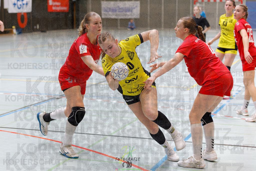 Hessenmeisterschaft wJC - Finale; HSG Kleenheim - HSG Weiterstadt/ Braunsh.Worf. | Hessenmeisterschaft wJC - Finale; HSG Kleenheim - HSG Weiterstadt/ Braunsh.Worf. am 22.03.2025 in Biedenkopf (Sporthalle Lahntalschule)Photo © 2025 - Jörg Heinrich - Realisiert mit Pictrs.com