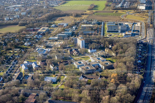 Dortmund240100703 | Luftbild, Wilfried-Rasch-Klinik, LWL-Klinik Dortmund, hinten Zentralbank Deutsche Bundesbank - Filiale Dortmund, Westfalendamm Abfahrt Aplerbeck, Verkehrssituation, Aplerbeck, Dortmund, Ruhrgebiet, Nordrhein-Westfalen, Deutschland