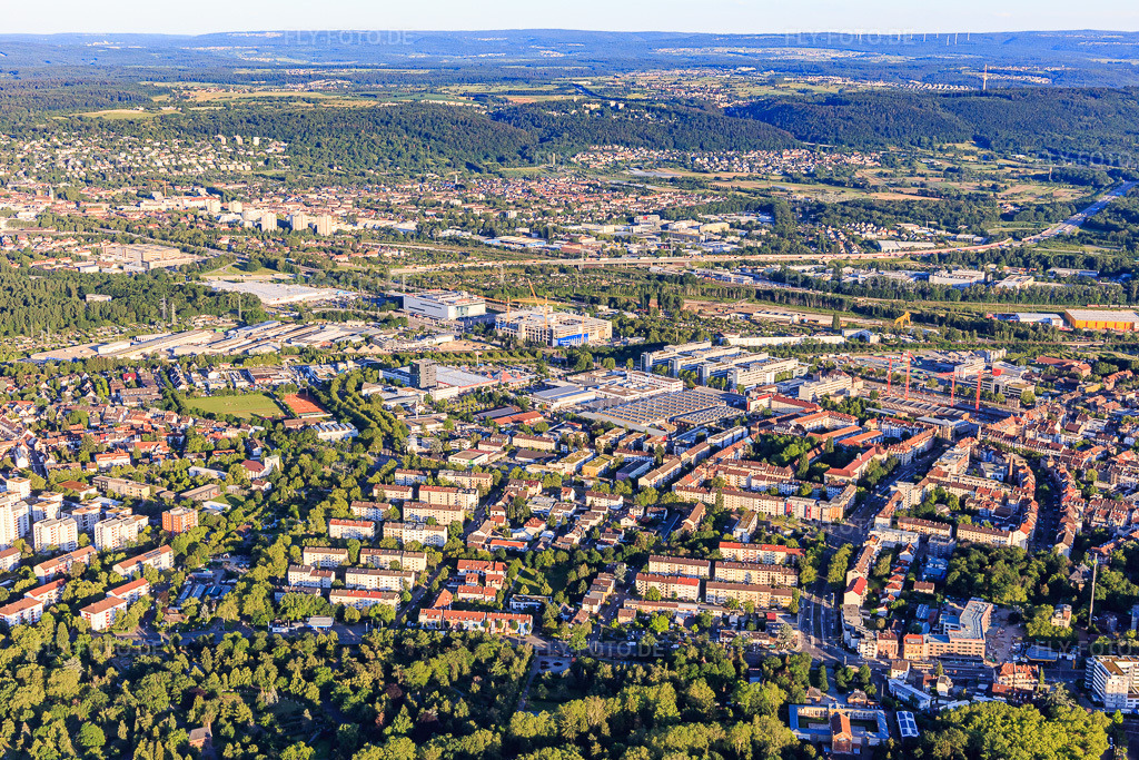 Luftbild: Ostring aus Nordwesten im Ortsteil Oststadt in Karlsruhe im Bundesland Baden-Württemberg in Deutschland. Foto: IMG_115184.jpg vom 13.06.2019 durch Werner Riehm/FLY-FOTO.de