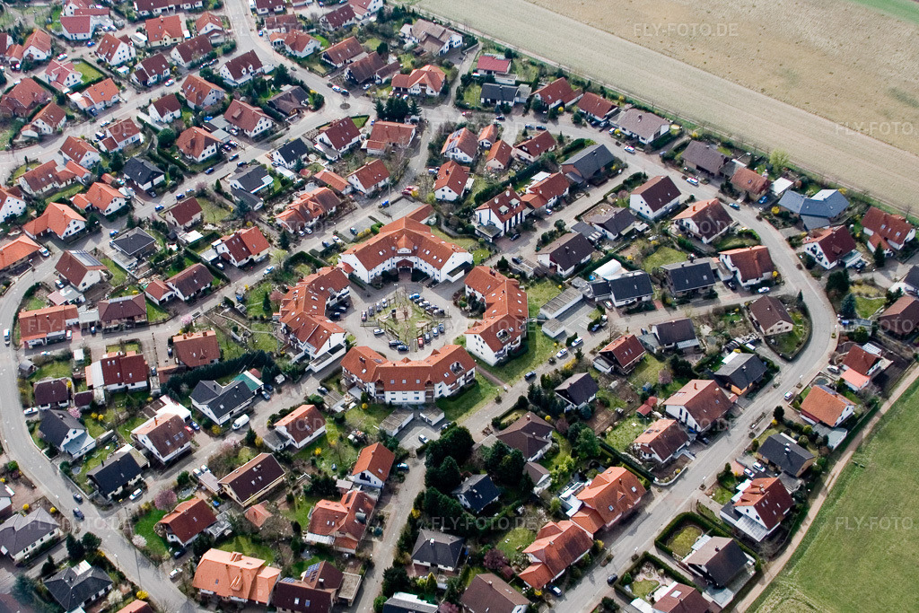 Luftbild: Queichtalring in Offenbach an der Queich im Bundesland Rheinland-Pfalz in Deutschland. Foto: IMG_9746.jpg vom 15.03.2008 durch Werner Riehm/FLY-FOTO.de