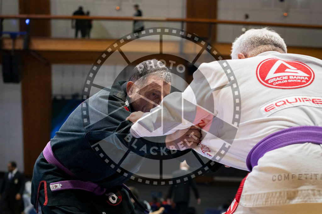20240125PBB02622 | Fighters compete during the sixth day of the Brazilian Jiu-jitsu European Championship of the IBJJF in Paris, France, on January 25, 2024.