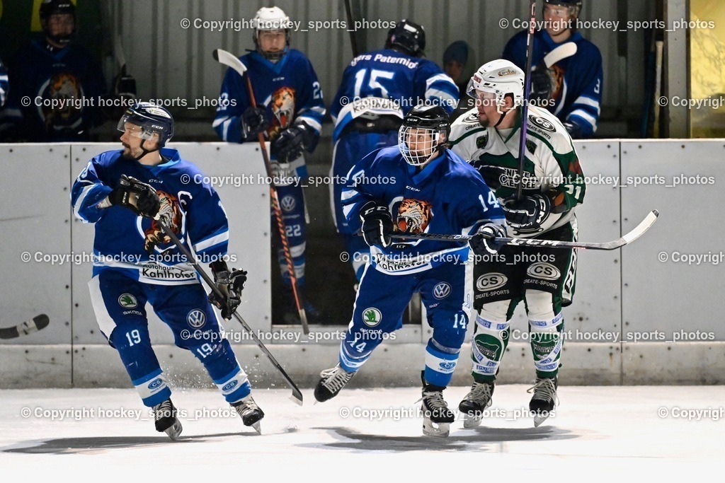 EC Ice Tigers Paternion vs. DSG Ledenitzen Faakersee 14.1.2024 | #19 Kampitsch Lukas, #14 Tschurnig Daniel, #21 Moser Sandro
