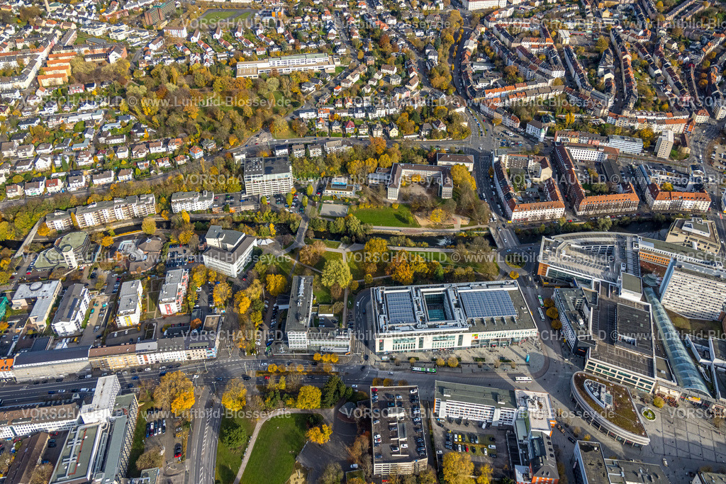 Hagen251100902 | Luftbild, City Innenstadtansicht, Mittelstadt, Hagen, Ruhrgebiet, Nordrhein-Westfalen, Deutschland
