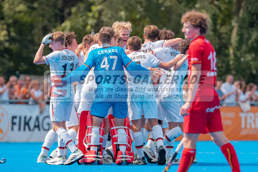 HK_20230716_102924 | Euro Hockey MU18 Boys Finale Belgium vs Germany Championship Girls &amp; Boys am 16.7.2023 CHTC , Krefeld ,