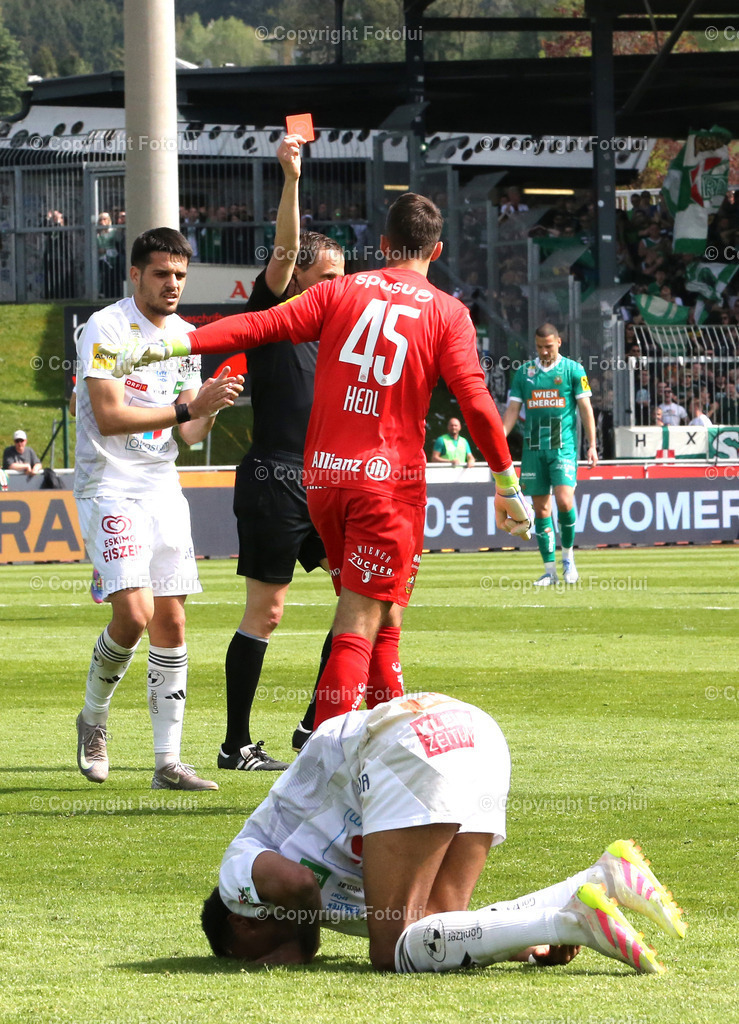 A_LUI_200425_19 | SPORT FUSSBALL ADMIRAL BUNDESLIGA 20.04.25 IM BILD: NIKALS HEDL  (RAPID) FOTO:FOTOLUI/MW