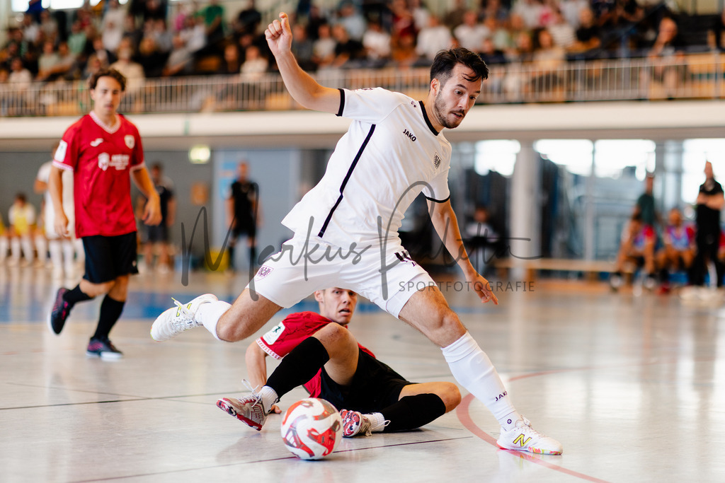 Futsal-Bundesliga, Saison 2025/2026, 2. Spieltag: SC Preußen Münster - FC Liria Futsal Berlin | Futsal-Bundesliga, Saison 2025/2026, 2. Spieltag, SC Preußen Münster empfängt FC Liria Berlin in der Universitäts-Sporthalle in Münster. Foto: sportfotografie.ms | Markus Paletta - Realisiert mit Pictrs.com