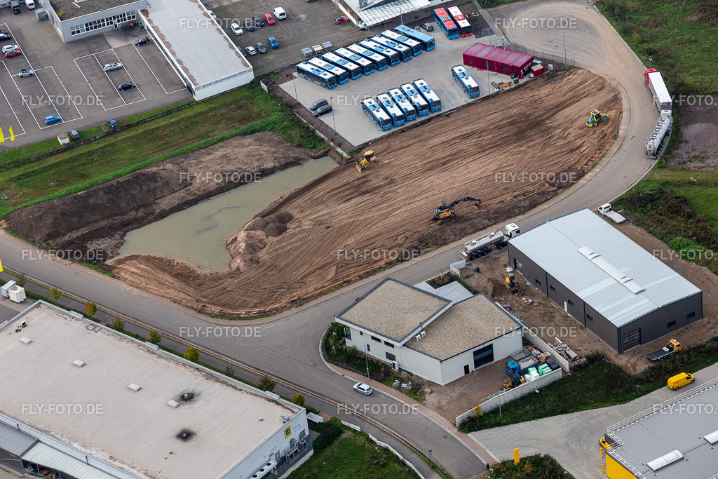 Gewerbegebiet Lauterburger Straße | Luftbild: Gewerbegebiet Lauterburger Straße in Kandel im Bundesland Rheinland-Pfalz in Deutschland. Foto: IMG_135198.jpg vom 06.11.2022 durch ©2025 Werner Riehm fly-foto.de/copyright - Realisiert mit Pictrs.com