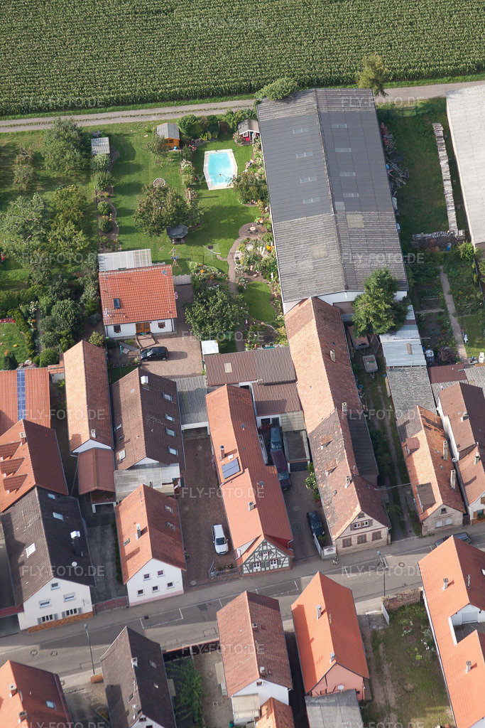 Luftbild: Saarstr in Kandel im Bundesland Rheinland-Pfalz in Deutschland. Foto: IMG_44025.jpg vom 17.08.2011 durch Werner Riehm/FLY-FOTO.de