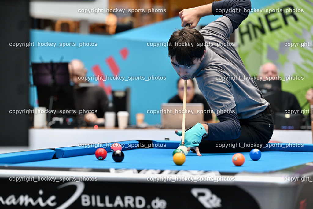 Pool Billard Bundesliga 2025 im ATRIO | Tobias Musil, Pool Billard Bundesliga 2025 im ATRIO, Pool Billard Bundesliga 2025 im ATRIO am 29.03.2025 in Villach (Atrio), Austria, (Photo by Bernd Stefan)