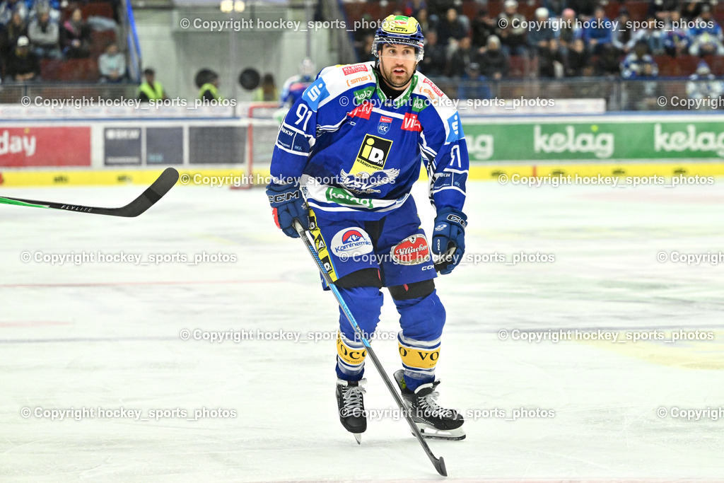 EC IDM Wärmepumpen VSV vs. FTC-TELEKOM JÉGKORONG | #91 Nick Hutchison EC VSV, EC IDM Wärmepumpen VSV vs. FTC-TELEKOM JÉGKORONG, EC IDM Wärmepumpen VSV vs. FTC-TELEKOM JÉGKORONG am 19.10.2025 in Villach (Stadthalle Villach), Austria, (Photo by Bernd Stefan)