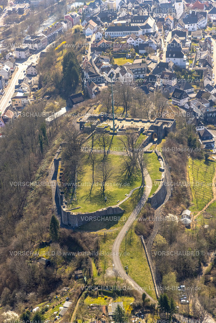 HB-Arnsberg220302024 | Luftbild, Schlossruine Arnsberg, Sauerland, Nordrhein-Westfalen, Deutschland