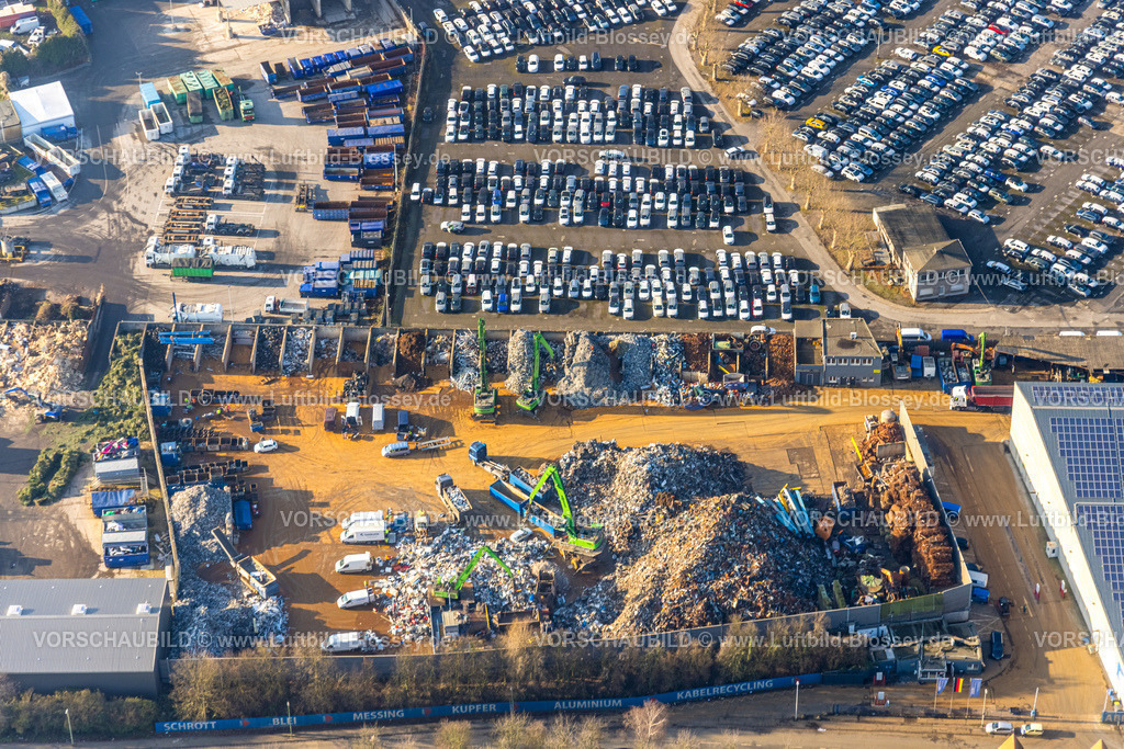 Essen260101052 | Luftbild, Schrottplatz der CAT Automobillogistik Essen GmbH, Katernberg, Essen, Ruhrgebiet, Nordrhein-Westfalen, Deutschland