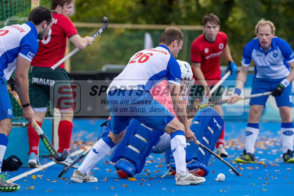 HK_20241019_107920 | 1. Bundesliga Herren Crefelder HTC - Großflottbeker THGC am 19.10.2024 CHTC, Krefeld , Niklas Plattenteich ( GHTGC #26 ) , Nicolas Wellan Torwart ( GTHGC #21 )