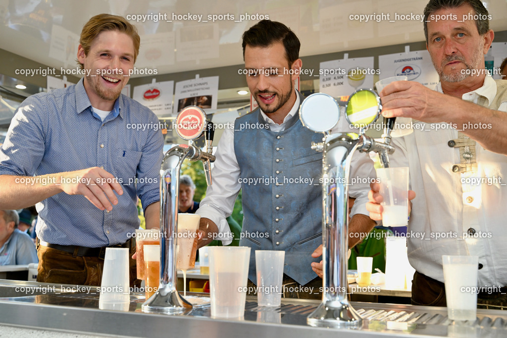 78. Villacher Kirchtag Mittwoch 2.8.2023 | Lukas Herzog, Landesrat Sebastian Schuschnig, Starkstrom Bar