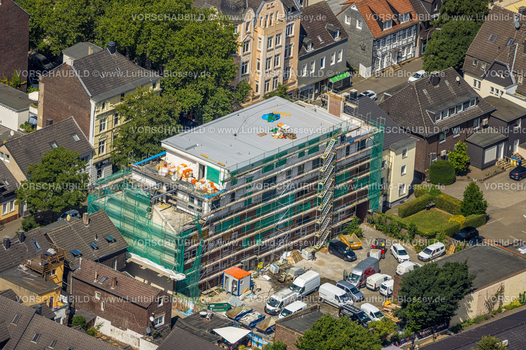 Dortmund220705138 | Luftbild, Alte Polizeiwache Baustelle mit Neubau Wohnhaus, Alte Benninghofer Straße, Hörde, Dortmund, Ruhrgebiet, Nordrhein-Westfalen, Deutschland