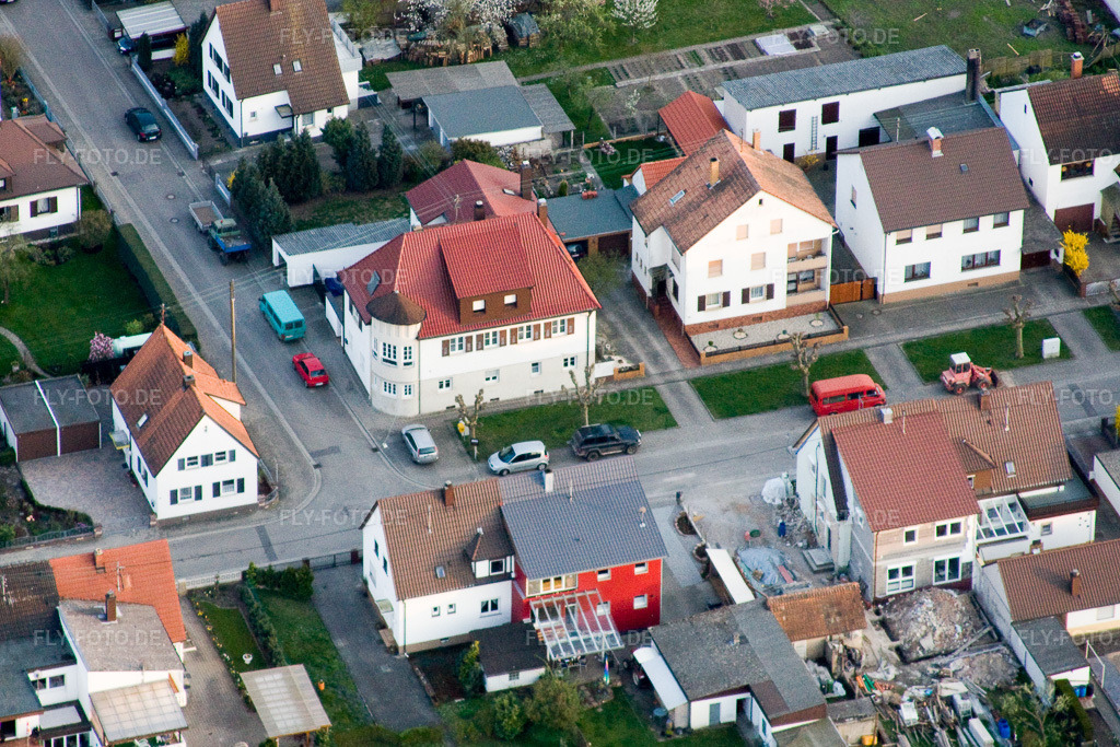 Luftbild: Haardtstr in Kandel im Bundesland Rheinland-Pfalz in Deutschland. Foto: IMG_17639.jpg vom 10.04.2009 durch Werner Riehm/FLY-FOTO.de