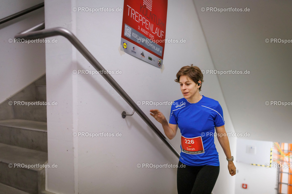 KölnTurm Treppenlauf; Köln, 03.08.2025 | Impressionen vom KölnTurm Treppenlauf am 03.08.2025 in Köln (Nordrhein-Westfalen). 