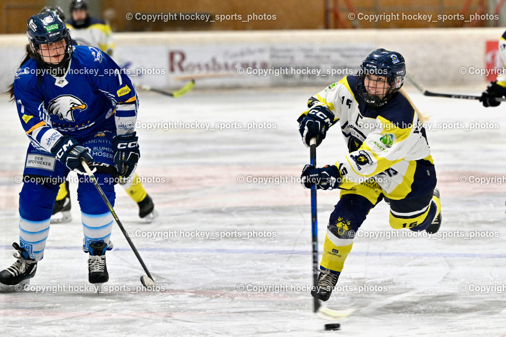 Wildcats Paternion vs. Lady Hawks  | #7 Fuchs Lena LADY HAWKS, #16 Anton Sandra WILDCATS PATERNION, Wildcats Paternion vs. Lady Hawks , Wildcats Paternion vs. Lady Hawks  am 27.01.2025 in Spittal an der Drau (Eissportzentrum Spittal), Austria, (Photo by Bernd Stefan)