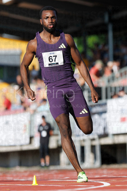 PUMA Fast Arms, Fast Legs; Wetzlar, 10.07.2026 | WETZLAR, GERMANY - JULY 10, 2026 :  Lucas Ansah-Peprah (Hamburger SV)  competing in the 100m during the athletics meeting PUMA Fast Arms, Fast Legs at Stadion Wetzlar on July 10, 2026 in Wetzlar, Germany.