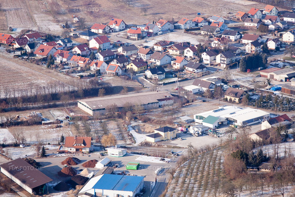 Luftbild: Fa. AVN GmbH im Ortsteil Neuenbürg in Kraichtal im Bundesland Baden-Württemberg in Deutschland. Foto: IMG_48709.jpg vom 06.02.2012 durch Werner Riehm/FLY-FOTO.de