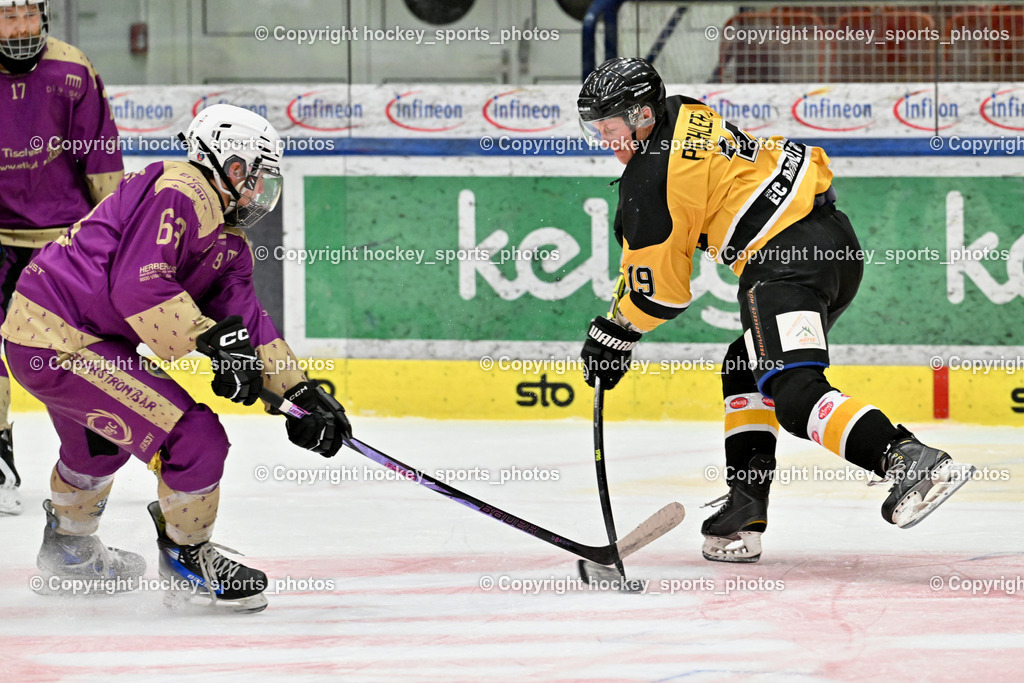 EC Kellerberg vs. EC Arnoldstein | #63 Smoliner Maximilian EC Kellerberg, #19 Pichler Daniel EC Arnoldstein, EC Kellerberg vs. EC Arnoldstein, EC Kellerberg vs. EC Arnoldstein am 27.01.2026 in Villach (Stadthalle Villach), Austria, (Photo by Bernd Stefan)