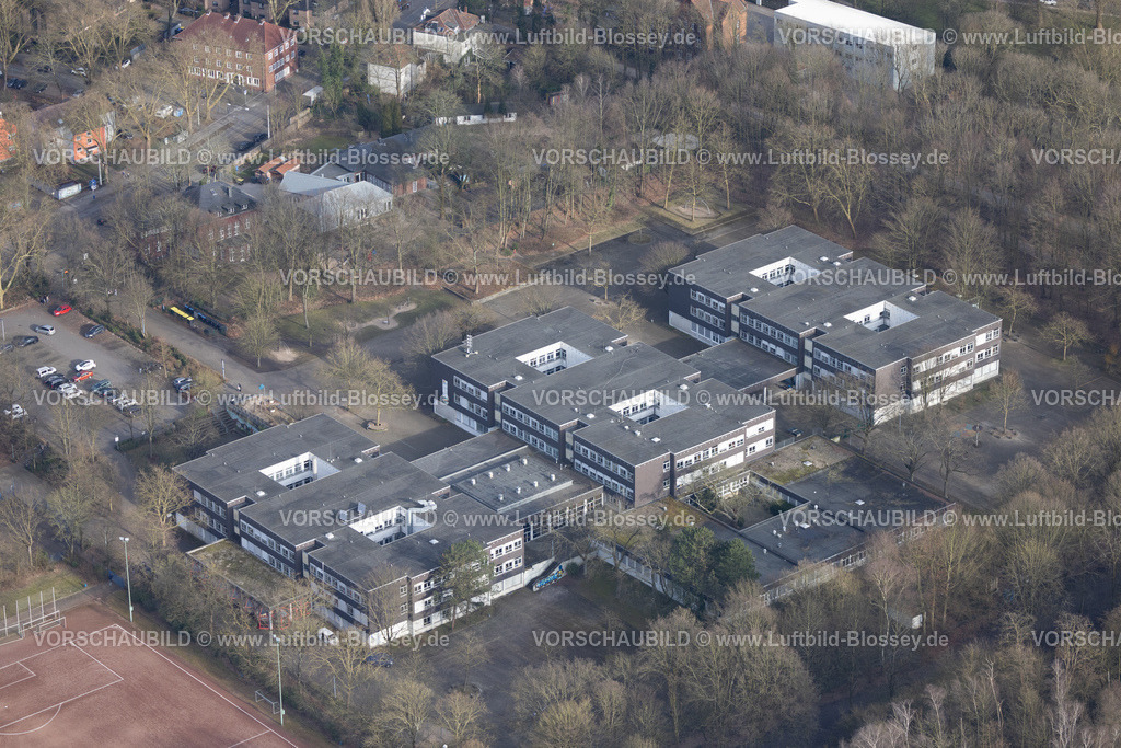 Gelsenkirchen250203072Sued | Luftbild, Gesamtschule Gelsenkirchen Ückendorf, Ückendorf, Gelsenkirchen, Ruhrgebiet, Nordrhein-Westfalen, Deutschland