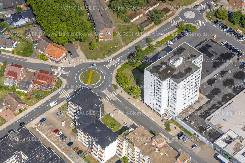 Hamm250700215Bockum-Hoevel | Luftbild, Hochhaus am Rathaus-Center mit Kreisverkehr Friedrich-Ebert-Straße und Rautenstrauchstraße, Bockum-Hövel, Hamm, Ruhrgebiet, Nordrhein-Westfalen, Deutschland