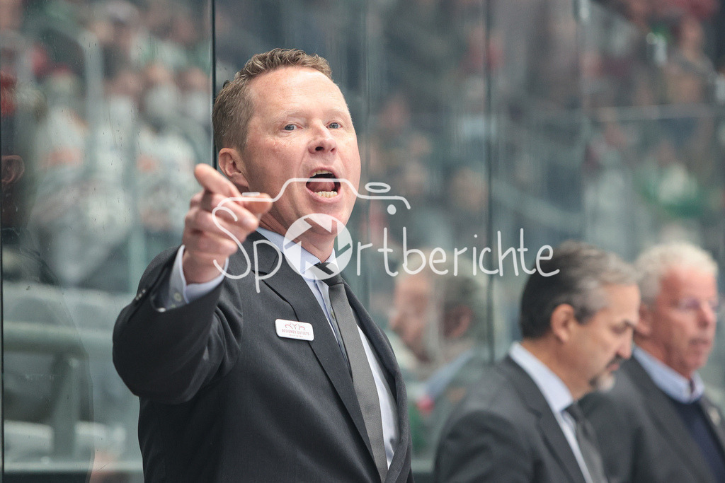 Augsburger Panther - Grizzlys Wolfsburg | Wolfsburg Trainer Michael STEWART in Aktion