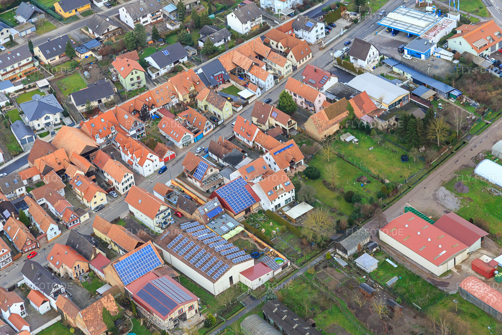 Luftbild: Hintergraben in Kandel im Bundesland Rheinland-Pfalz in Deutschland. Foto: IMG_085943.jpg vom 08.01.2016 durch Werner Riehm/FLY-FOTO.de