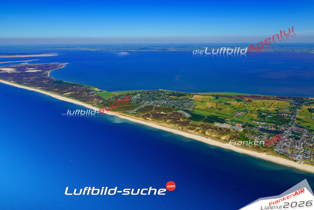Die Luftbildaufnahme Kampen - Sylt wurde 2018 mittels Flugzeug (keine Drohne) erstellt. Perfekte Schärfe und Druck- Auflösung- Garantiert!