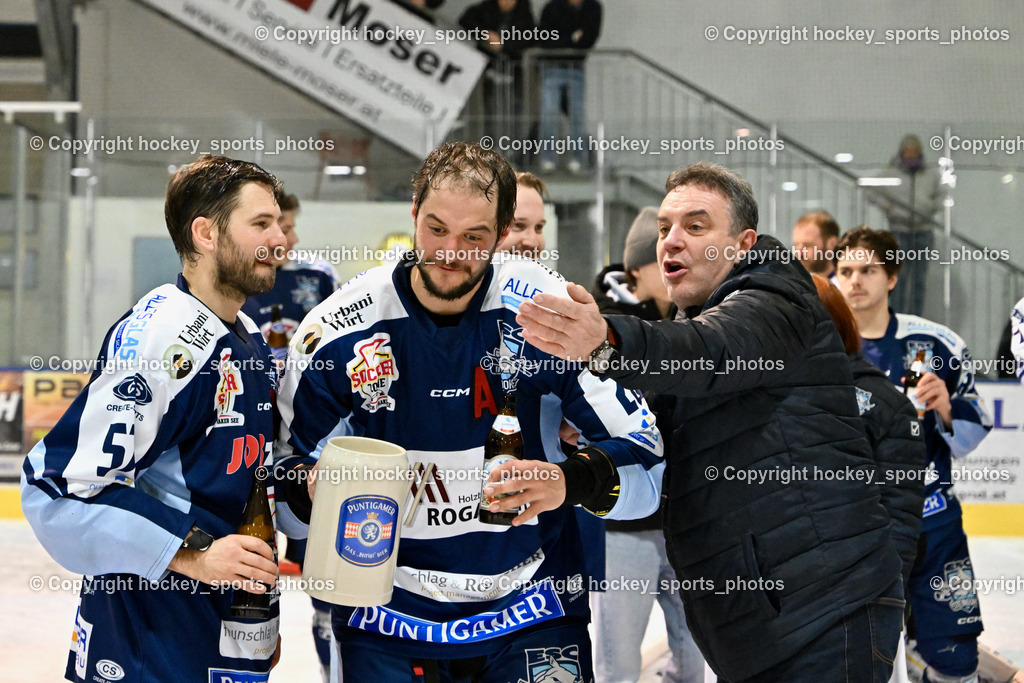 ESC Steindorf vs. EHC Althofen 8.3.2024 | ESC Steindorf vs. EHC Althofen 8.3.2024, ESC Steindorf vs. EHC Althofen Meisterfeier am 08.03.2024 in Steindorf (Ossiachersee Halle), Austria, (Photo by Bernd Stefan)