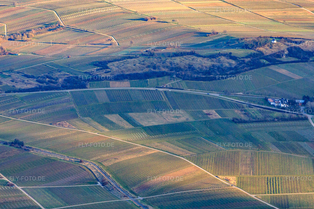 Luftbild: Naturschutzgebiet Kleine Kalmit im Winter aus Norden im Ortsteil Arzheim in Landau im Bundesland Rheinland-Pfalz in Deutschland. Foto: IMG_62166.jpg vom 23.02.2014 durch Werner Riehm/FLY-FOTO.de