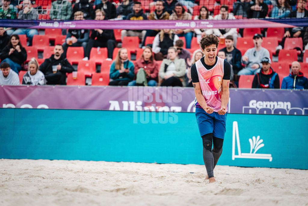 Beachvolleyball | Männer | German Beach Tour 2024 | Tourstop Bremen | 07.06.2024 | Lui Wüst jubelt