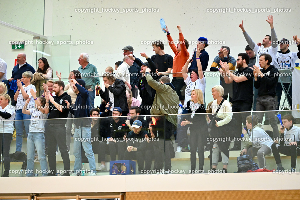 FBK Loka vs. VSV Unihockey | Wiener Floorballverein, plötzlich FBK Loka Fans, FBK Loka vs. VSV Unihockey, FBK Loka vs. VSV Unihockey am 23.03.2025 in Villach (Ballspielhalle St. Martin), Austria, (Photo by Bernd Stefan)