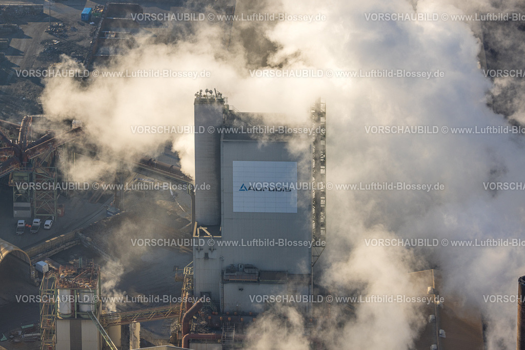 Luenen260100093 | Luftbild, Aurubis AG Recycling Kupferproduzent und Kupferwiederverwerter, Rauchwolke, Gahmen, Lünen, Ruhrgebiet, Nordrhein-Westfalen, Deutschland