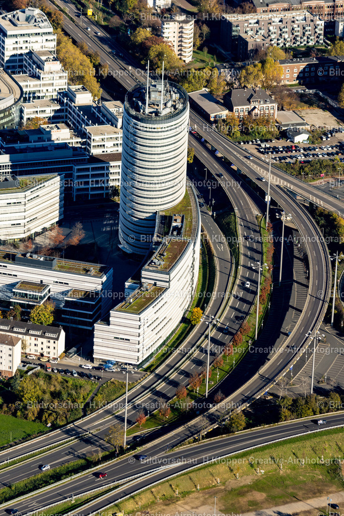 luftbild-duesseldorf-rhein 740 tower - aerzte- und wohnhochhaus-8853 | Luftbildfotografie Hermann Klöpper - Realisiert mit Pictrs.com
