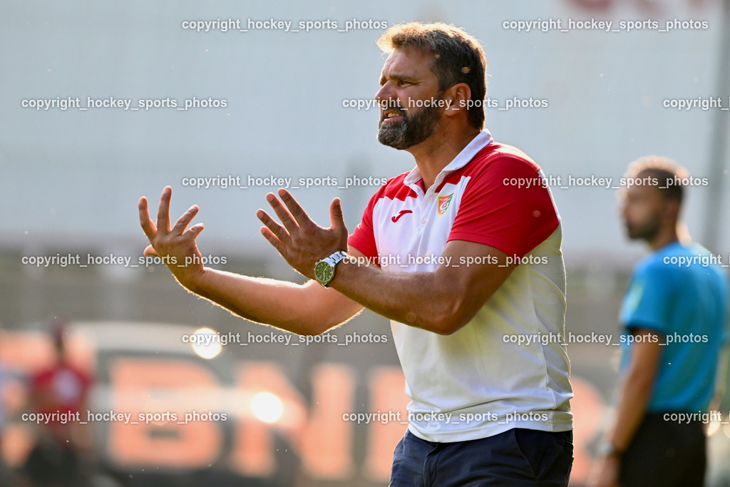 FC Gmünd vs. SV Spittal 1921 | Headcoach FC Gmünd Rudolf Schönherr, FC Gmünd vs. SV Spittal 1921, FC Gmünd vs. SV Spittal 1921 am 27.08.2024 in Gmünd (Sportplatz Karnerau), Austria, (Photo by Bernd Stefan)