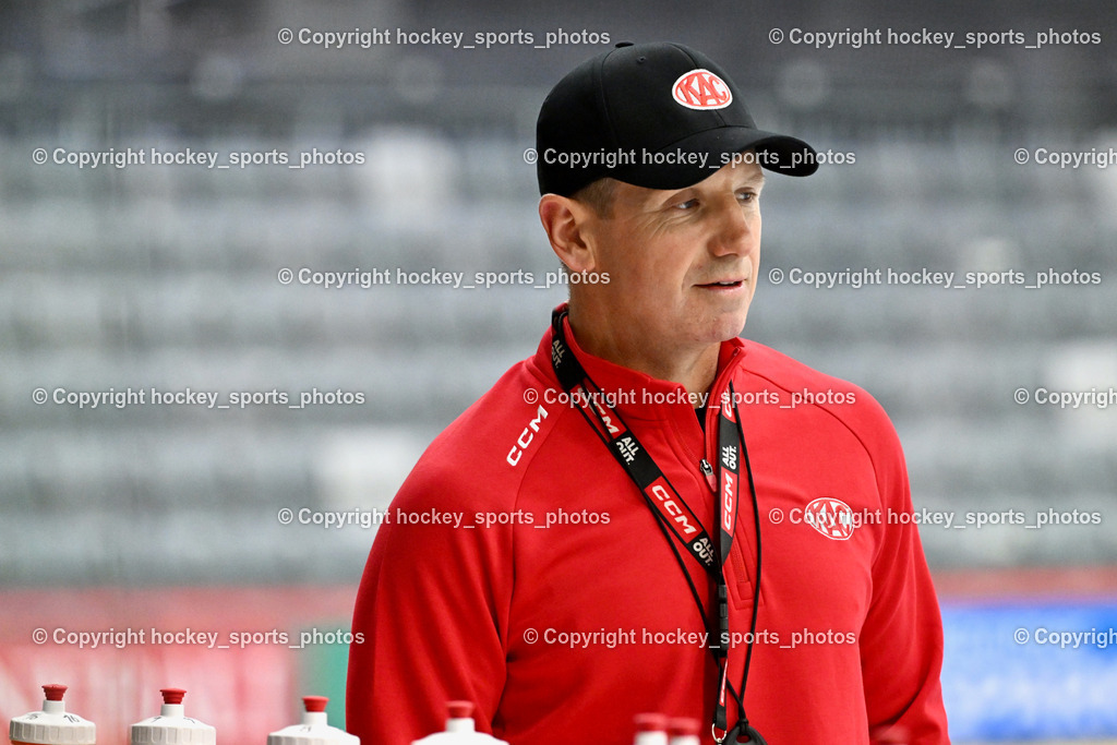 EC KAC Trainingsstart | Kirk Furey Headcoach EC KAC, EC KAC Trainingsstart, EC KAC Trainingsstart am 06.08.2025 in Klagenfurt (Heidi Horten Eishalle ), Austria, (Photo by Bernd Stefan)