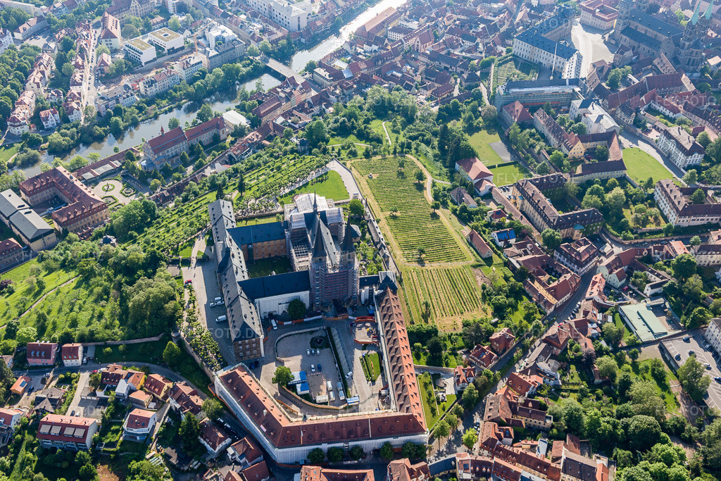 Luftbild: Kloster Michaelsberg in Bamberg im Bundesland Bayern in Deutschland. Foto: IMG_099792.jpg vom 25.05.2017 durch Werner Riehm/FLY-FOTO.de