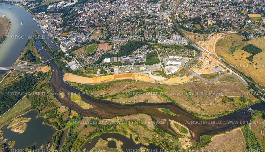 Wesel220703178 | Luftbild, Lippemündungsraum, Büdericher Insel, Wesel, Niederrhein, Nordrhein-Westfalen, Deutschland