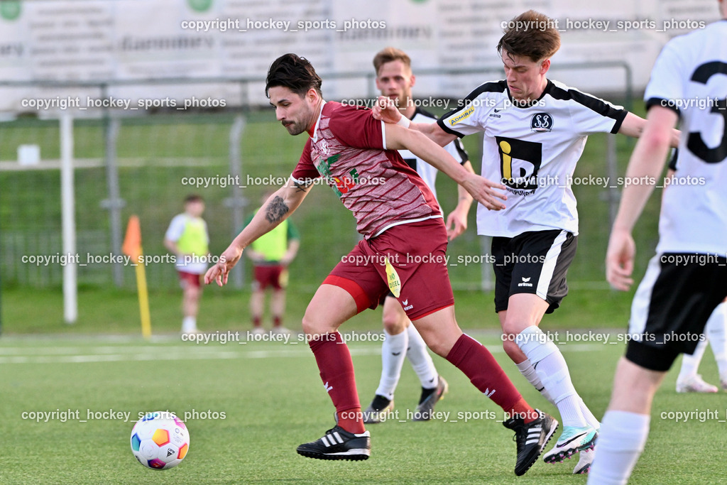 SV Spittal vs. VST Völkermarkt 5.4.2024 | #8 Daniel Horst Ramsauer VST Völkermarkt, #10 Adrian Steurer SV Spittal, SV Spittal vs. VST Völkermarkt 5.4.2024, SV Spittal vs. VST Völkermarkt am 05.04.2024 in Spittal an der Drau (Goldeck Stadion), Austria, (Photo by Bernd Stefan)